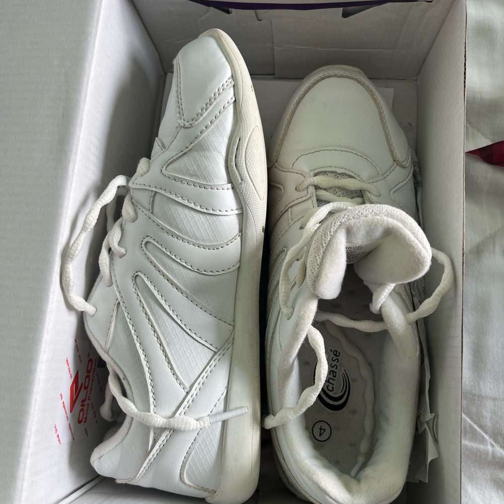Classic White Kids Sneakers- cheer shoes